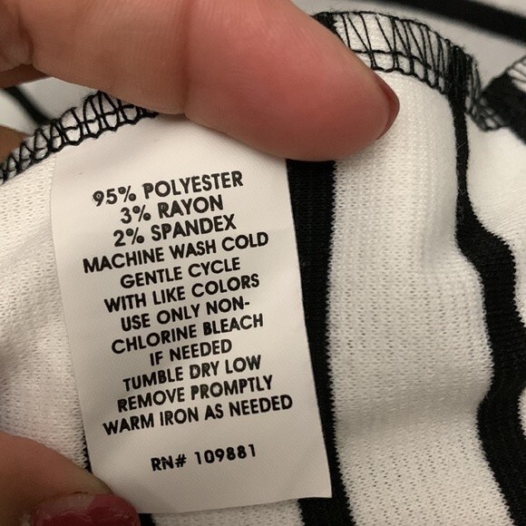 Sunny Leigh Black and White Striped open front  Drape Cardigan Large - Picture 6 of 10